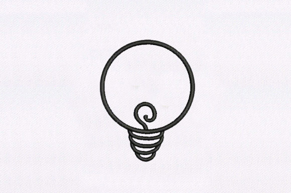 Electric Bulb Embroidery Design
