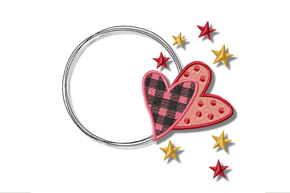 Frame with Hearts for Monogram