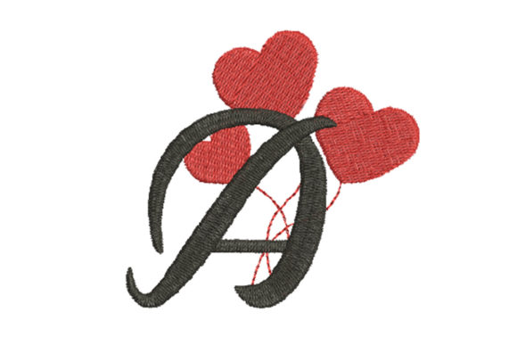 Heart Alphabet Letter A
