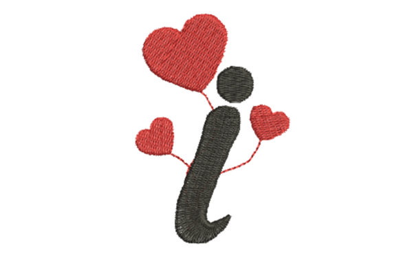 Heart Alphabet Letter I