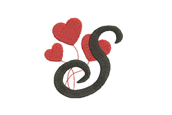 Heart Alphabet Letter S