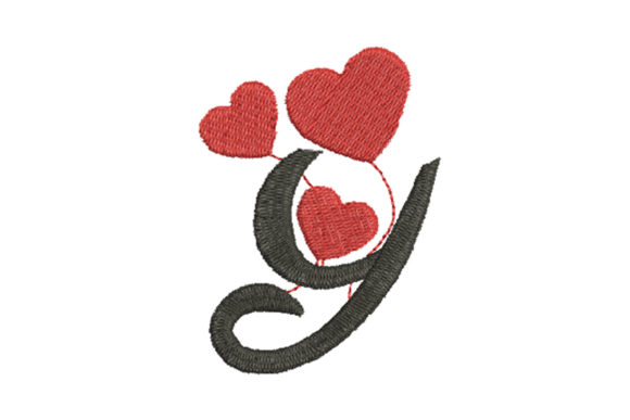 Heart Alphabet Letter Y