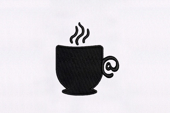 Hot Coffee Cup Embroidery Design