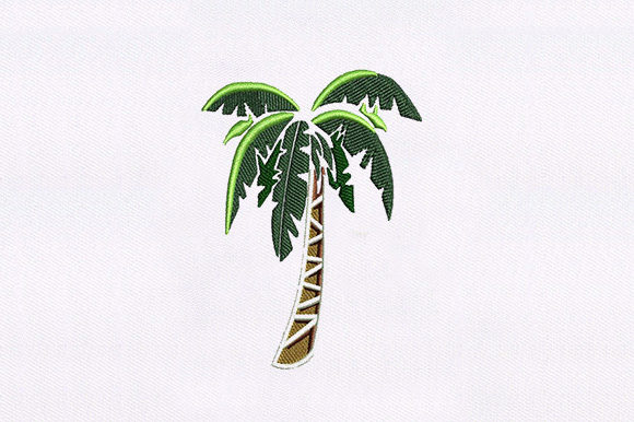 Restful Palm Tree: A Seasonal Embroidery Gem