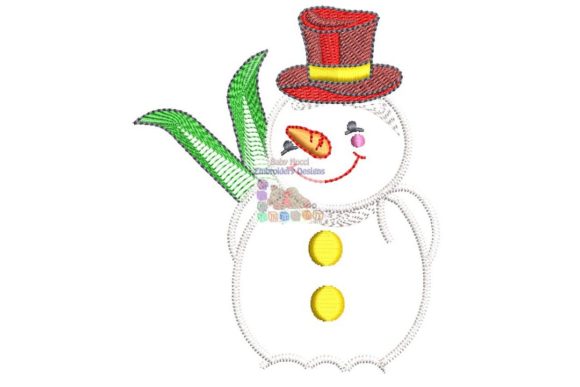 Snowman Waiting for Ski