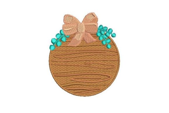 Wood Round Mockup: A Cheerful Christmas Embroidery Staple
